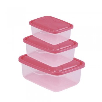 ORGANIZADOR PMG RETANGULAR - 300ML/ 700ML/ 1,390ML - 3 PÇS