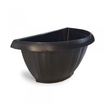 VASO GREGO DE PAREDE PRETO (30X16x15 CM) - 2,8L