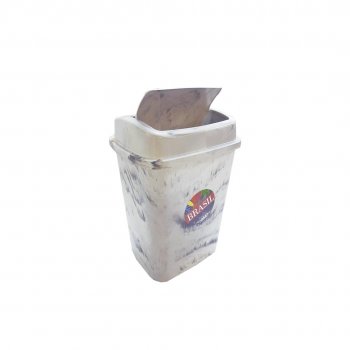 LIXEIRA RETANGULAR BASCULANTE  MARMORIZADA - 9L