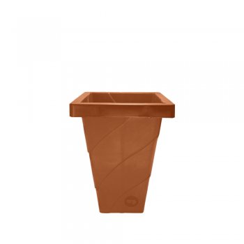 VASO ROMA QUADRADO M TERRACOTA - 10L
