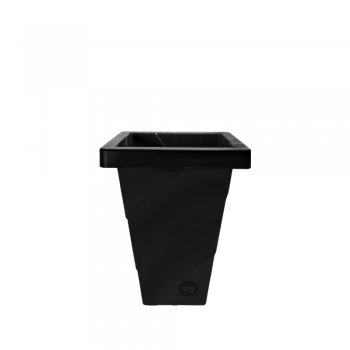 VASO ROMA QUADRADO M PRETO - 10L