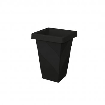 VASO ROMA QUADRADO PRETO 10L