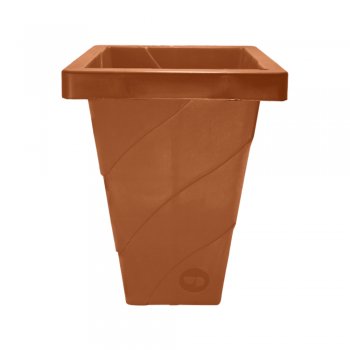 VASO ROMA QUADRADO GG TERRACOTA - 20L