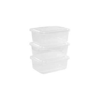 ORGANIZADOR RETANGULAR G - 1,390ML - 3 PÇS